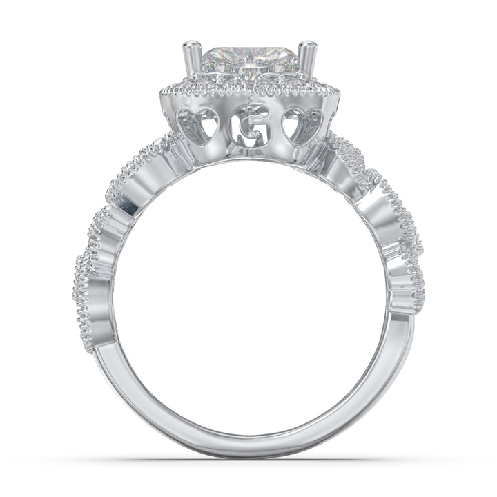 Custom  Jewelry Heart Wedding Ring