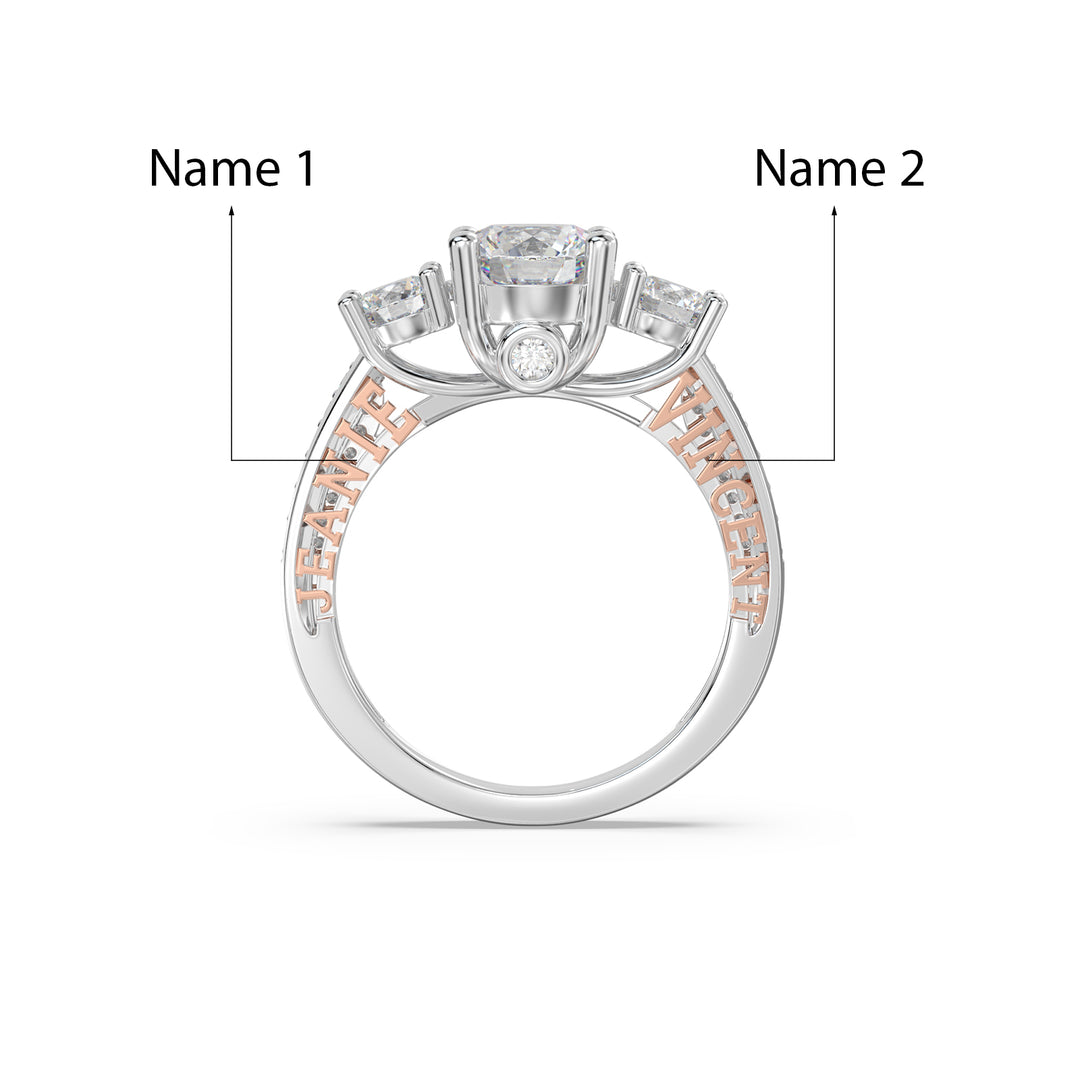 Custom 3D Wedding Couple Ring