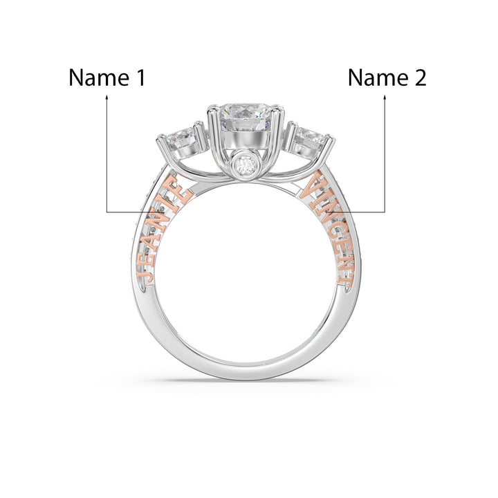 Custom 3D Wedding Couple Ring