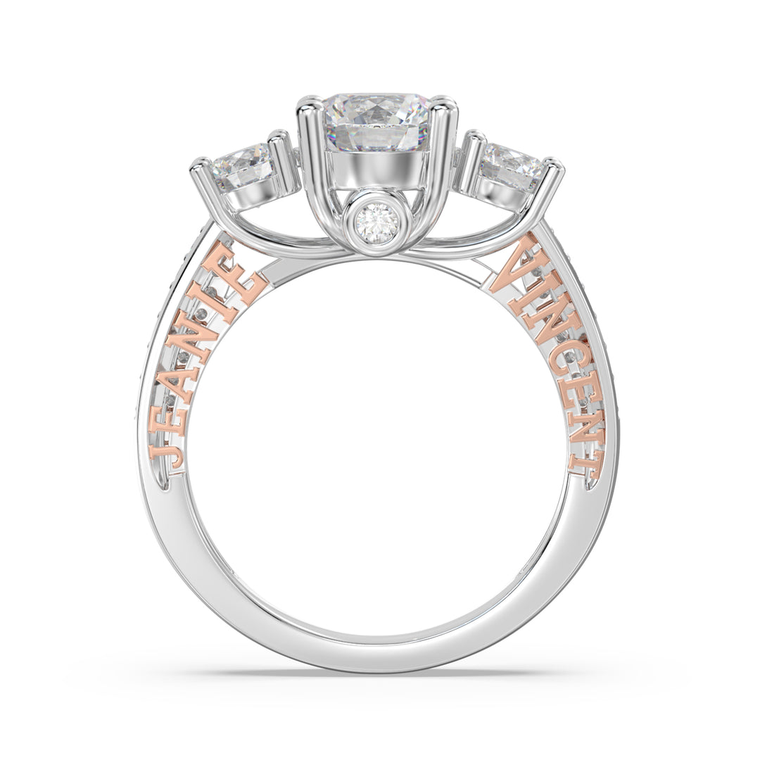 Custom 3D Wedding Couple Ring