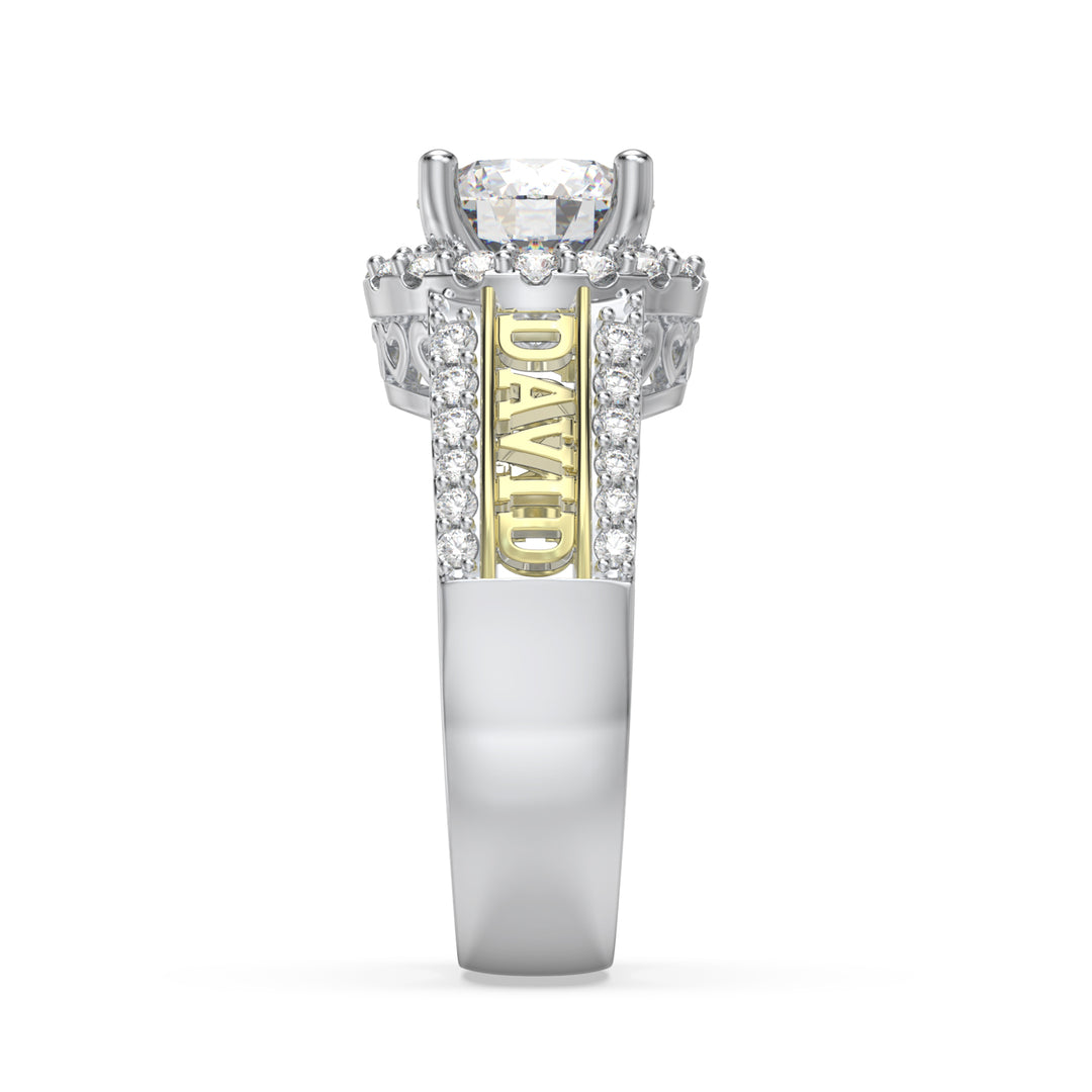 Custom 3D Sterling Silver Wedding Ring