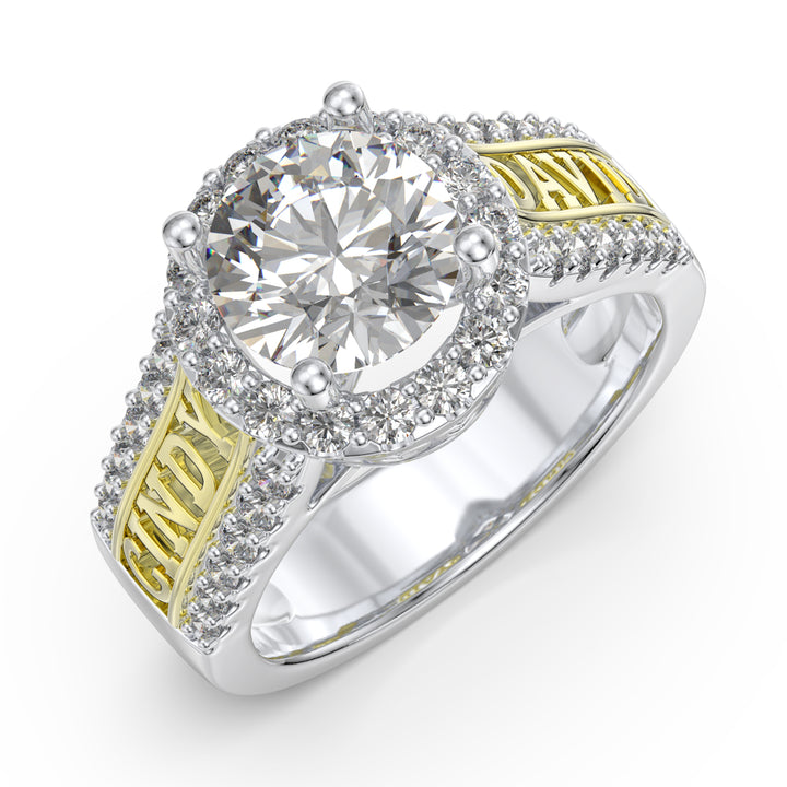 Custom 3D Sterling Silver Wedding Ring