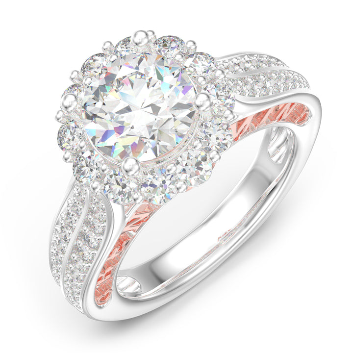 3D Jewelry Moissanite Wedding Ring