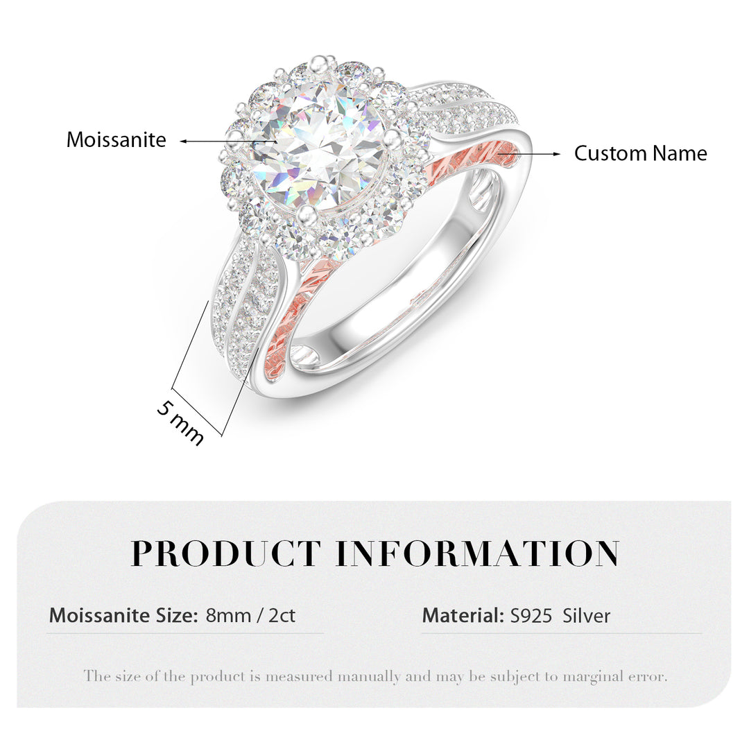 3D Jewelry Moissanite Wedding Ring