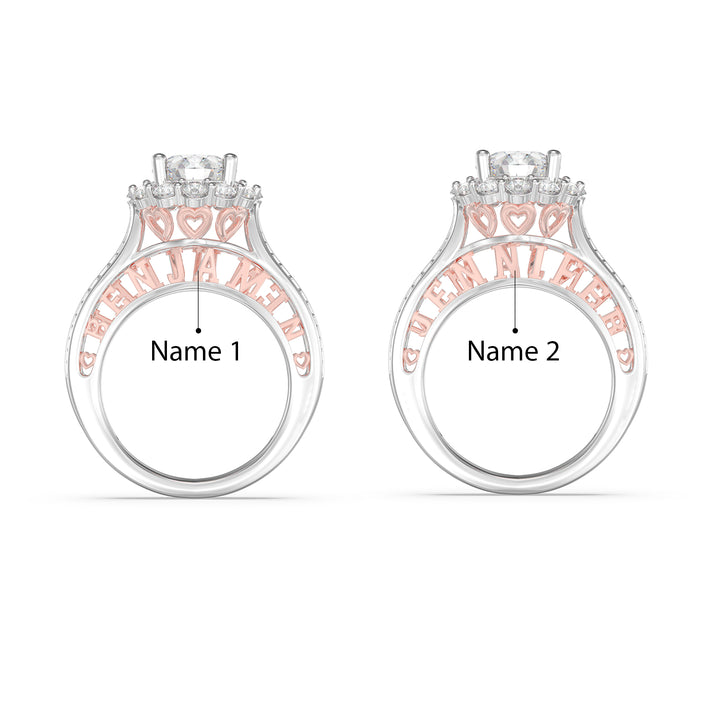3D Jewelry Moissanite Wedding Ring