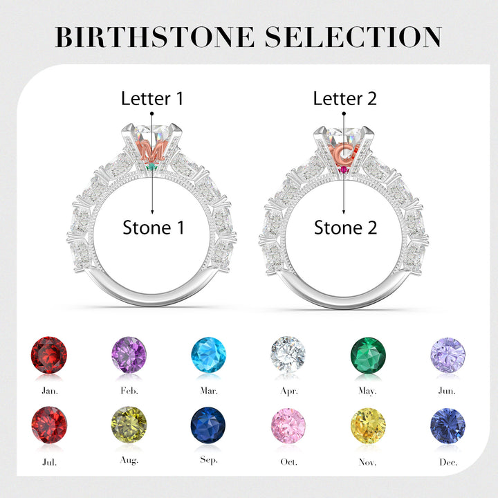 Custom 3D Moissanite Wedding Ring