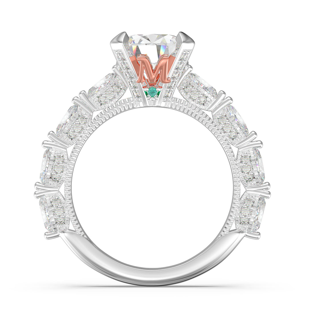 Custom 3D Moissanite Wedding Ring