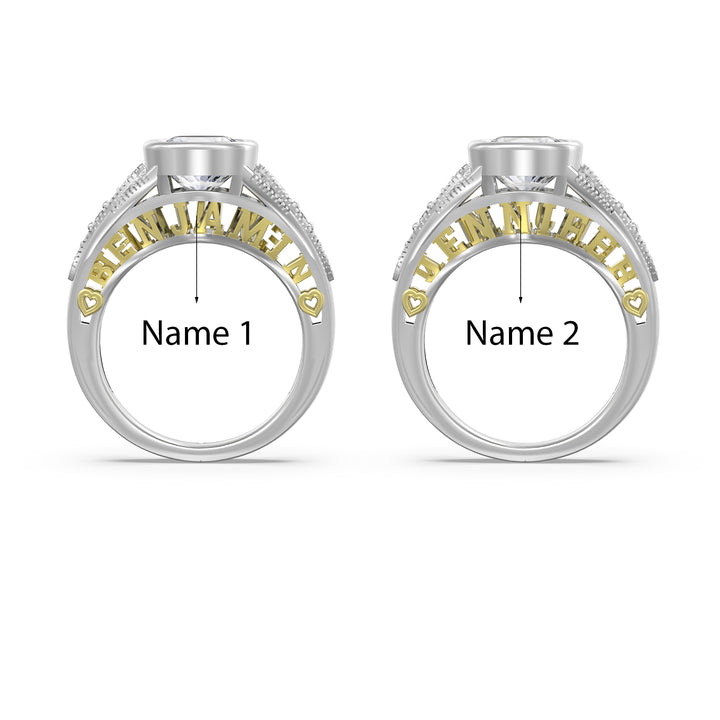 Custom 3D Silver Wedding Ring