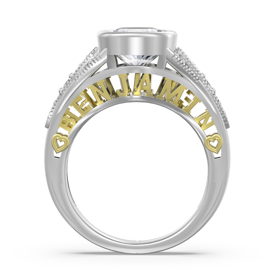 Custom 3D Silver Wedding Ring