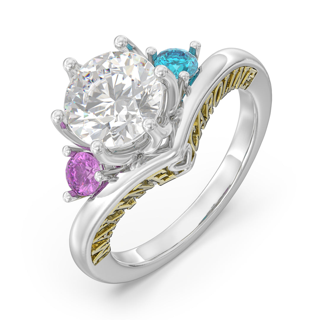 925 Sterling Silver Couple Ring