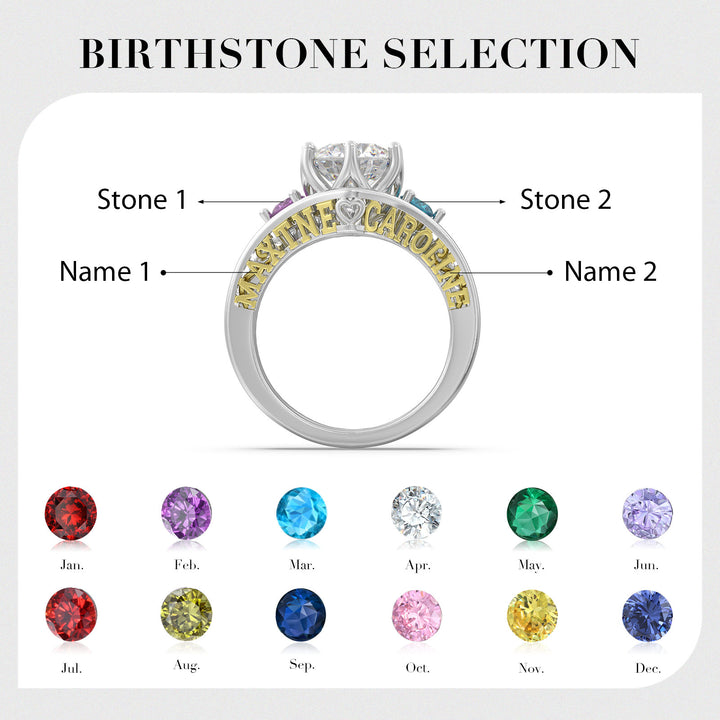 925 Sterling Silver Couple Ring