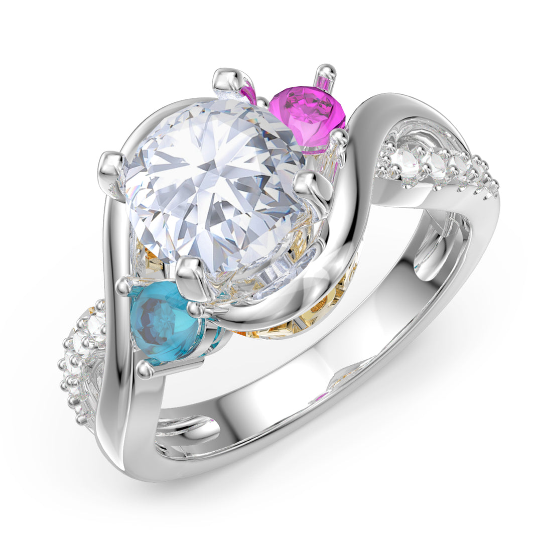 3D Sterling Silver Wedding Ring