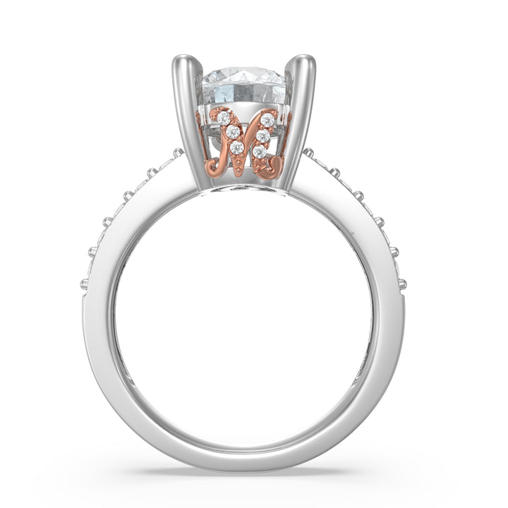 Custom 3D Moissanite Wedding Ring