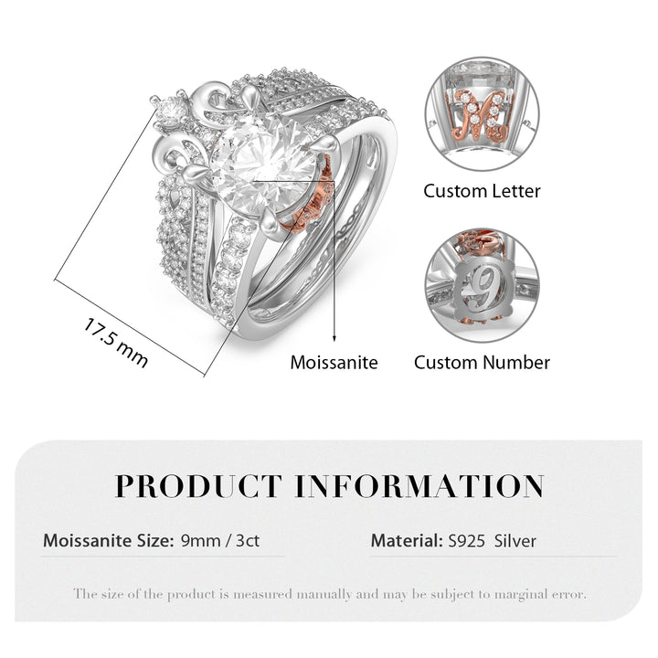 Custom 3D Moissanite Wedding Ring