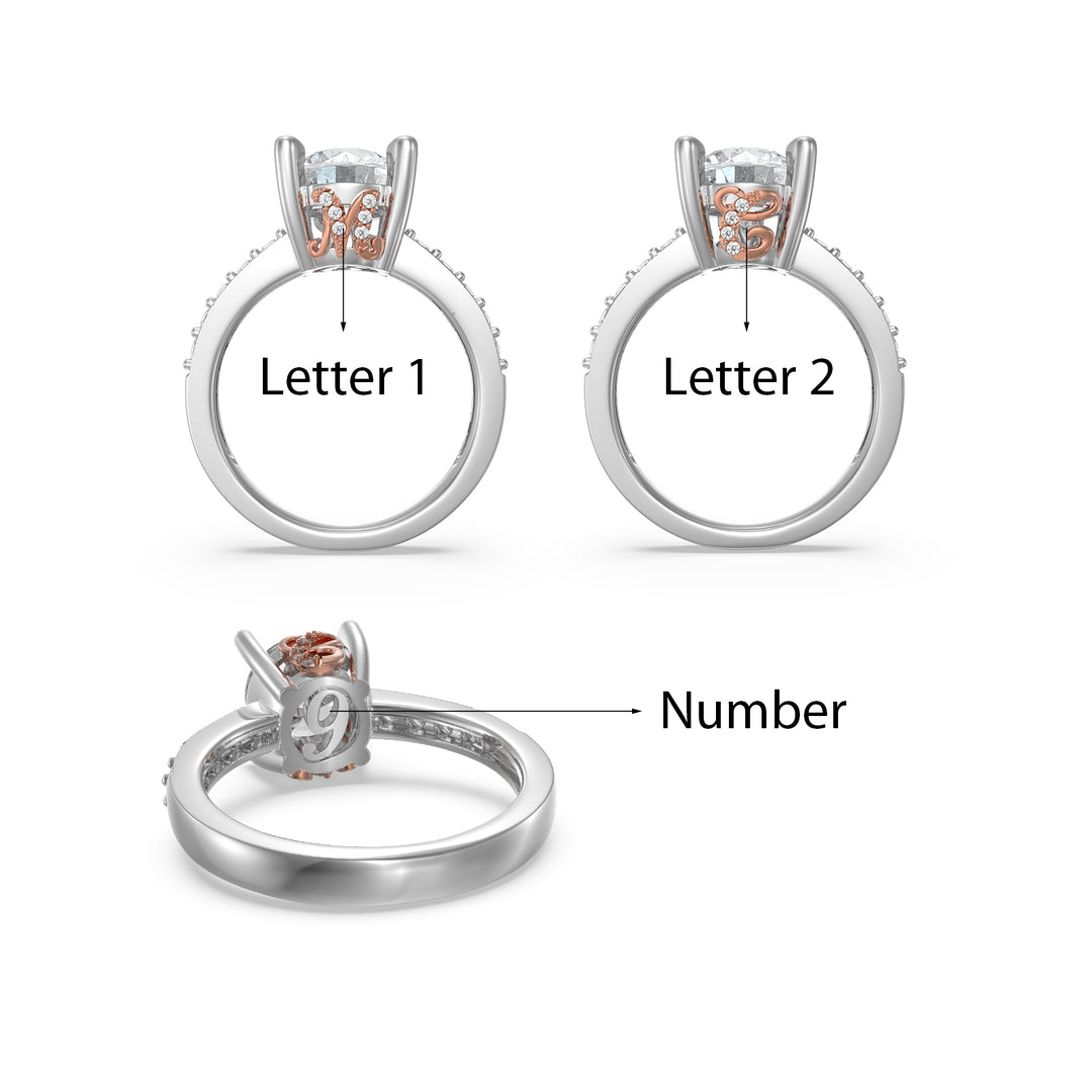 Custom 3D Moissanite Wedding Ring
