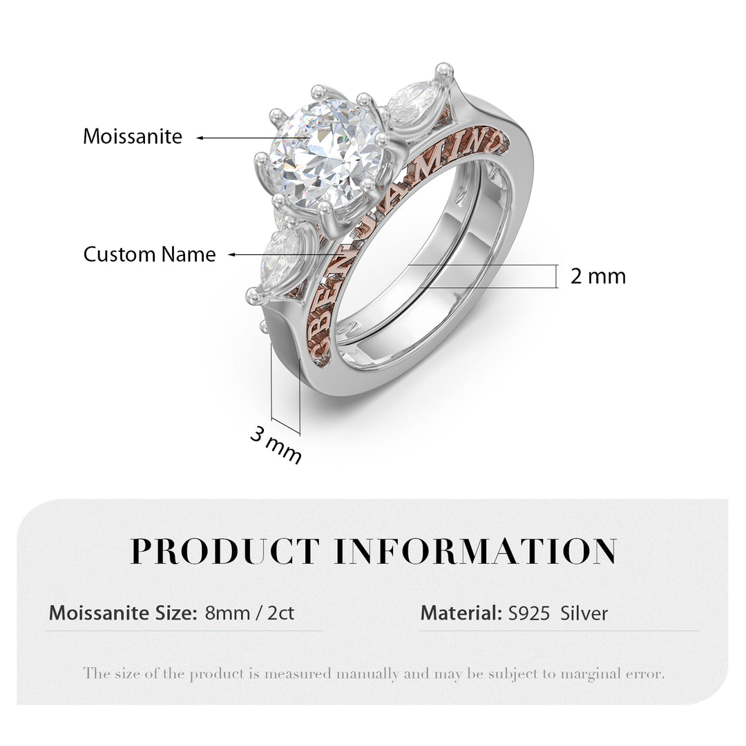 Custom 3D Silver Wedding Ring