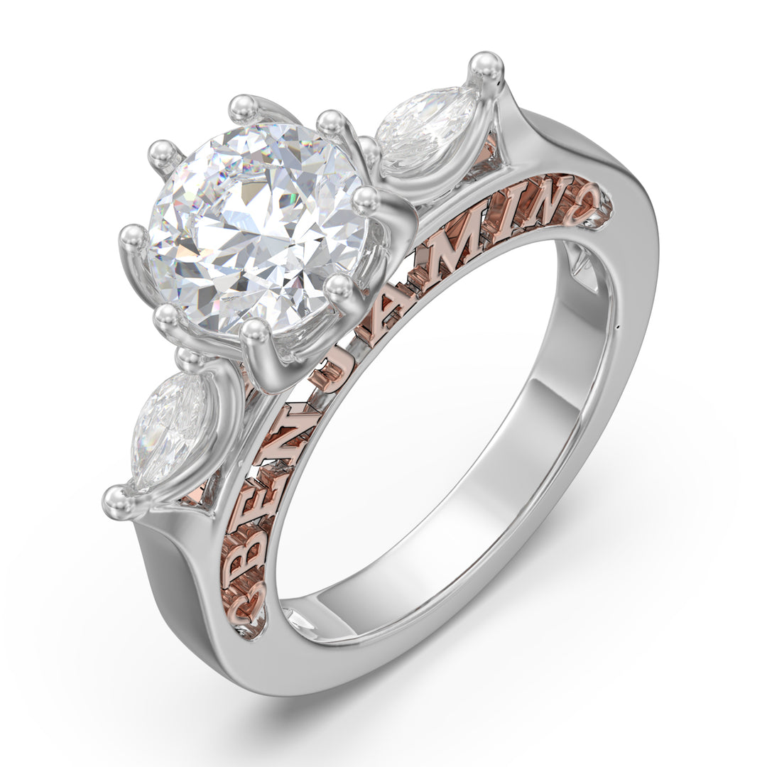 Custom 3D Silver Wedding Ring