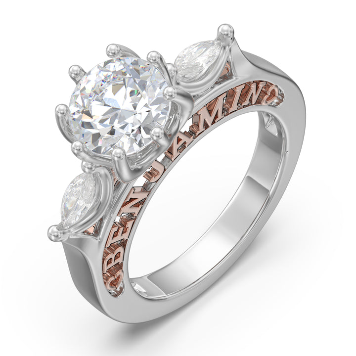 Custom 3D Silver Wedding Ring