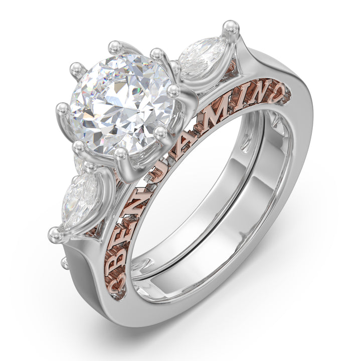 Custom 3D Silver Wedding Ring