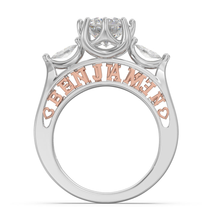 Custom 3D Silver Wedding Ring