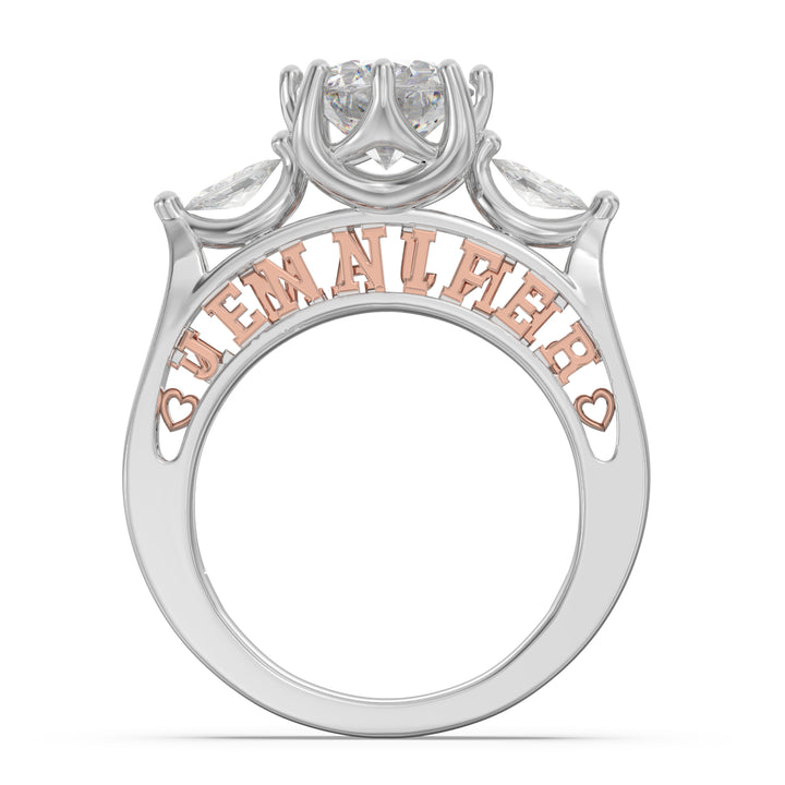 Custom 3D Silver Wedding Ring