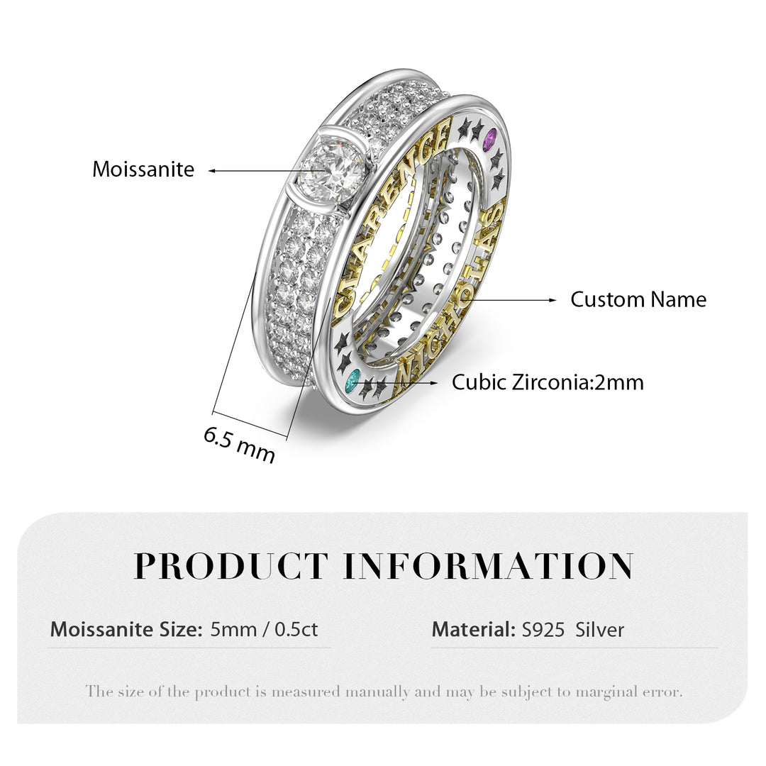 Custom 3D Silver Wedding Ring