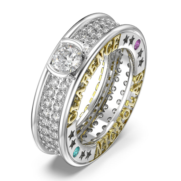 Custom 3D Silver Wedding Ring