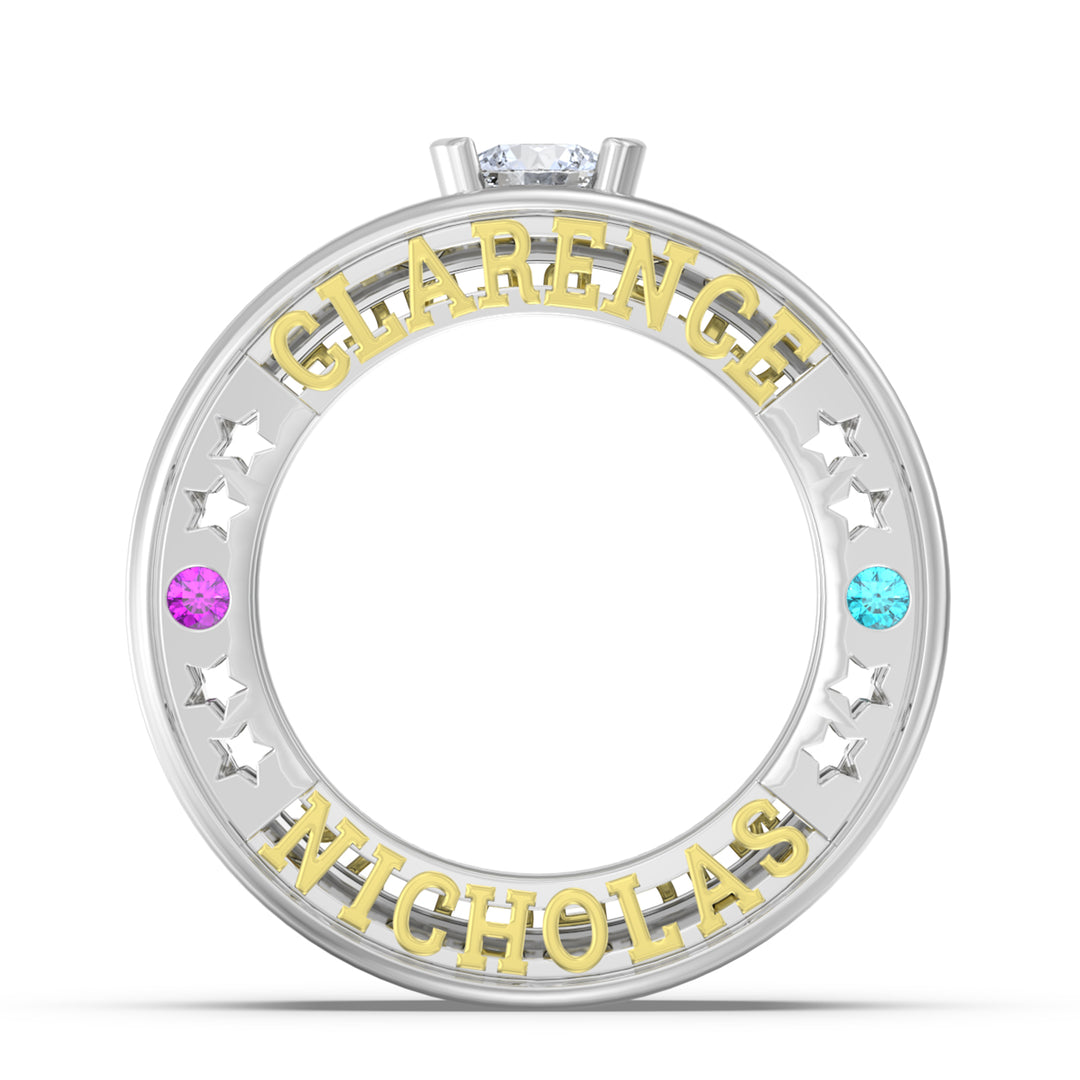 Custom 3D Silver Wedding Ring