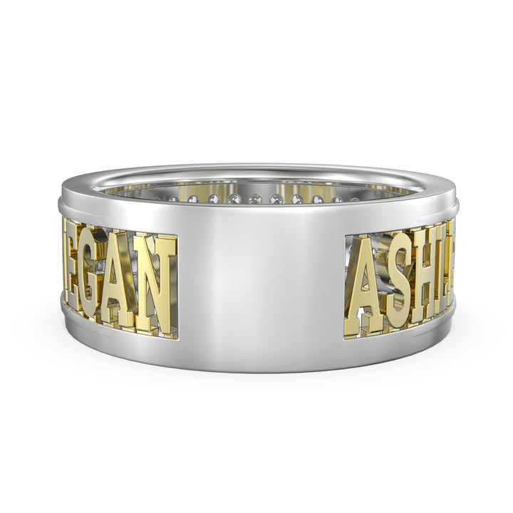 Custom 3D Silver Couple Ring