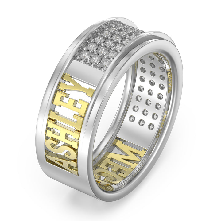 Custom 3D Silver Couple Ring