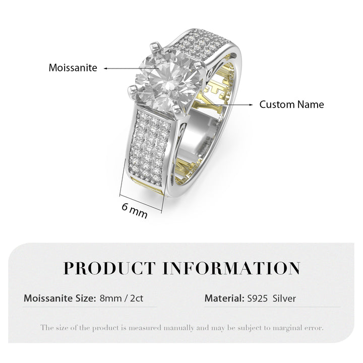 Custom 3D Silver Couple Ring