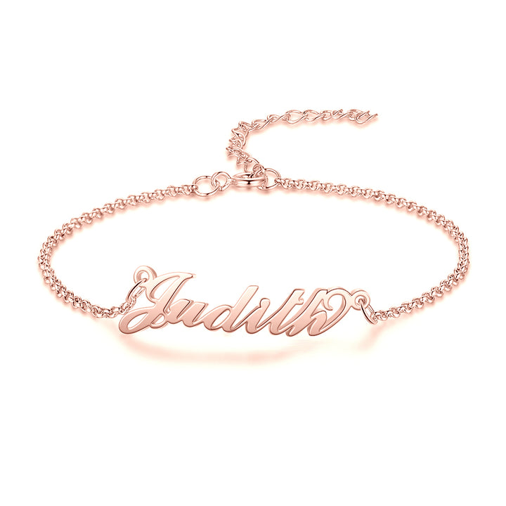 Silver Personalized Name Bracelet