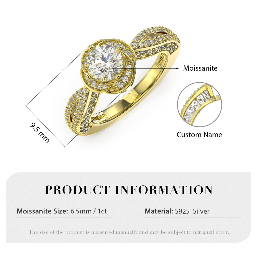 Custom Moissanite Wedding Ring