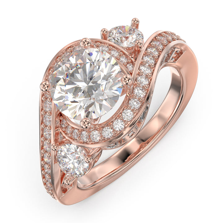 Custom 3D  Silver Wedding Ring