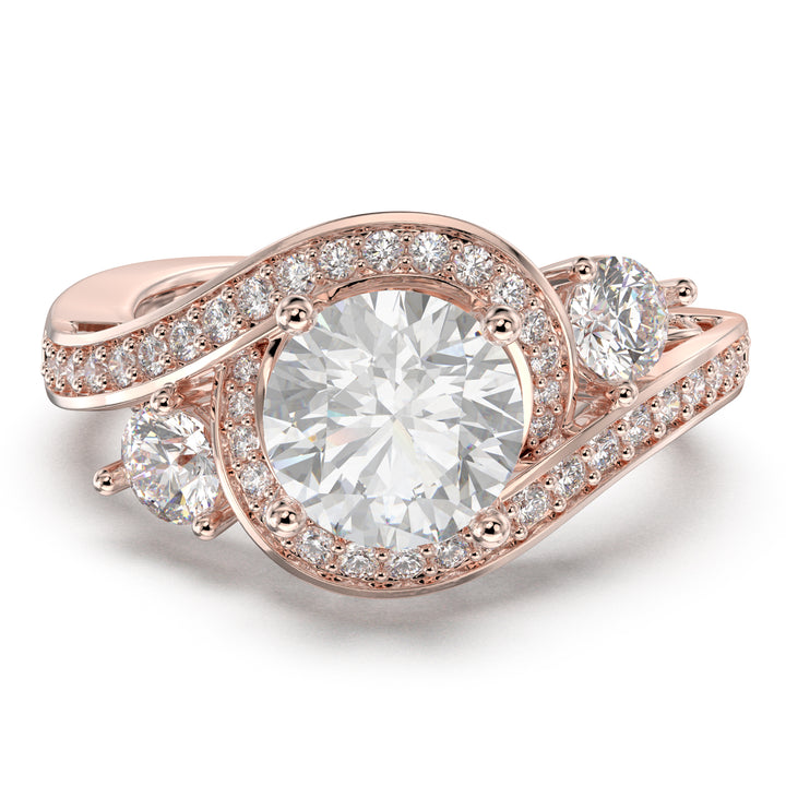 Custom 3D  Silver Wedding Ring