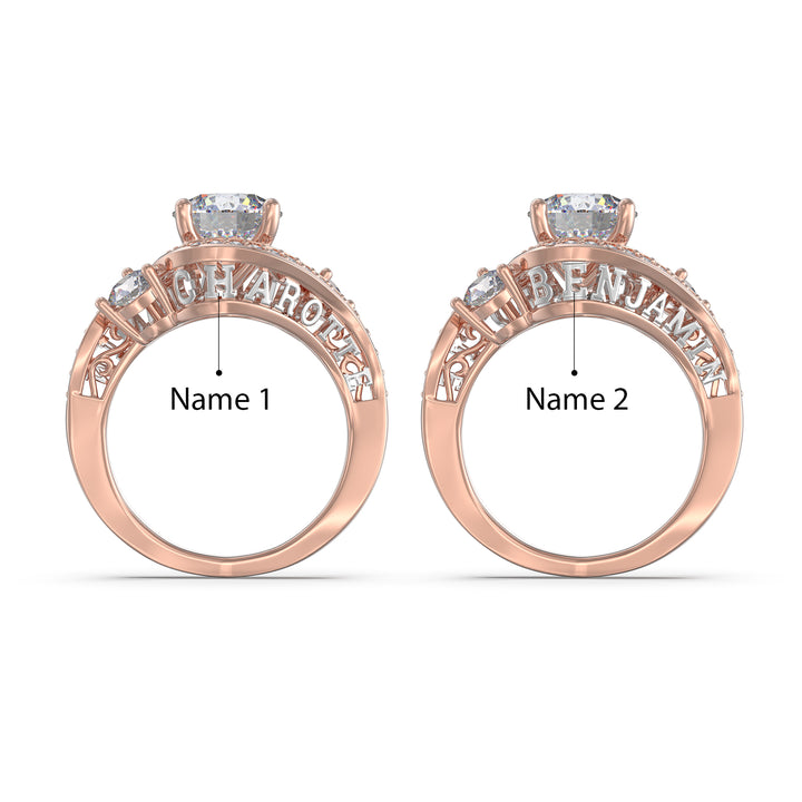 Custom 3D  Silver Wedding Ring