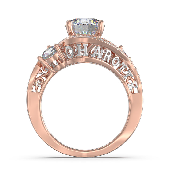Custom 3D  Silver Wedding Ring