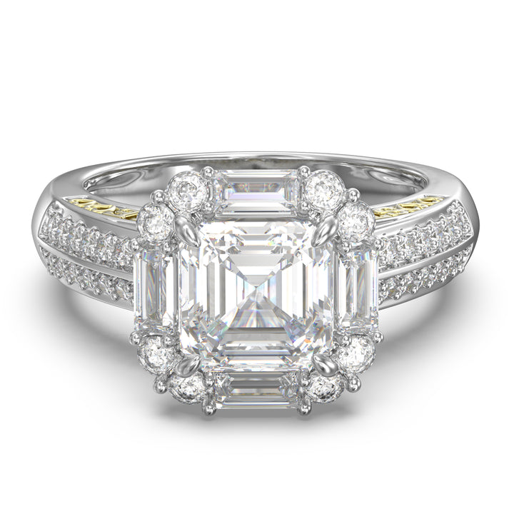 Custom 3D Moissanite Wedding Ring