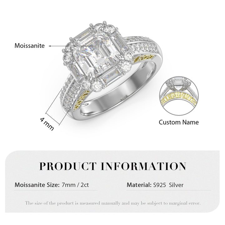 Custom 3D Moissanite Wedding Ring