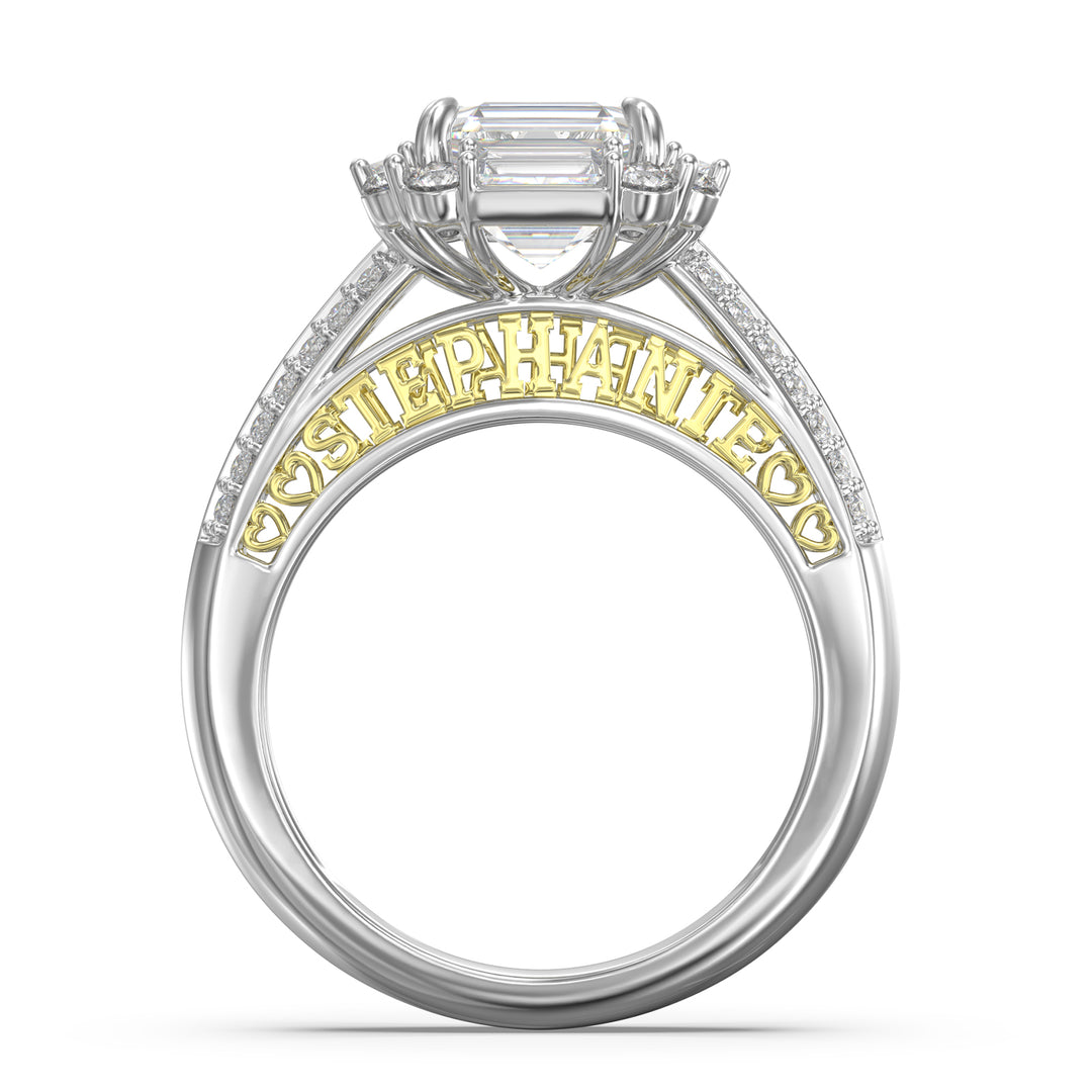 Custom 3D Moissanite Wedding Ring