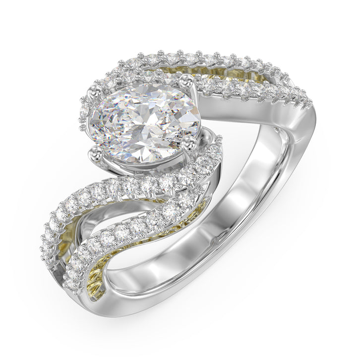 Custom 3D Silver Wedding Ring