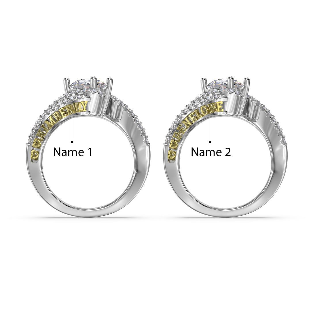 Custom 3D Silver Wedding Ring