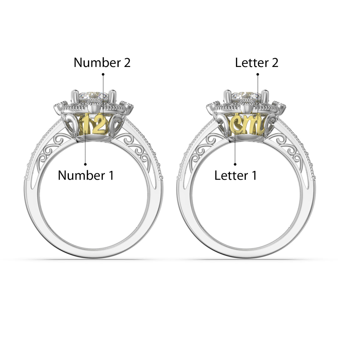 Custom 3D Silver Moissanite Ring