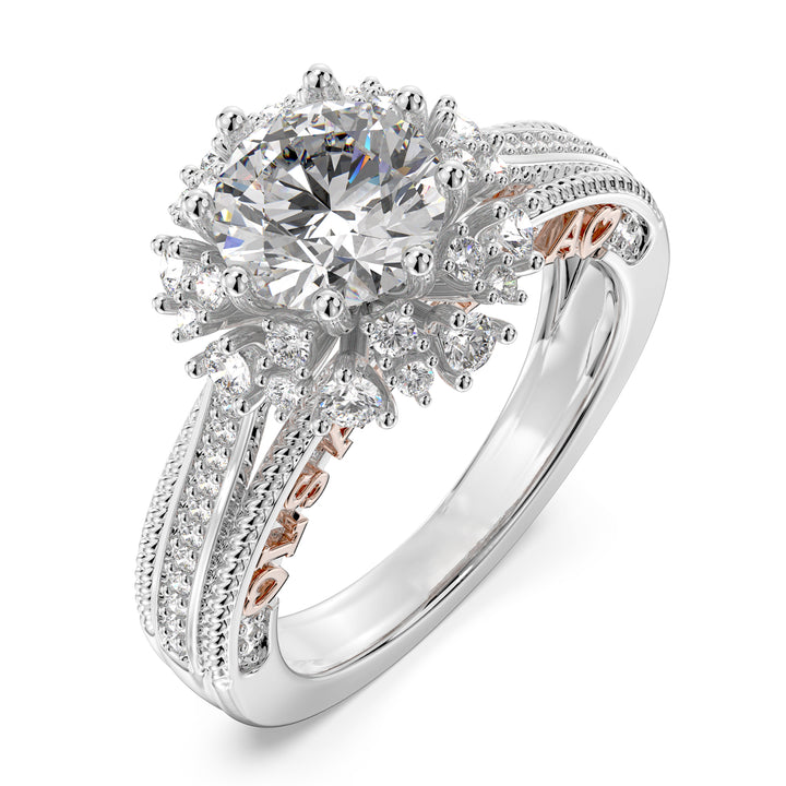 Custom 3D Silver Moissanite Ring