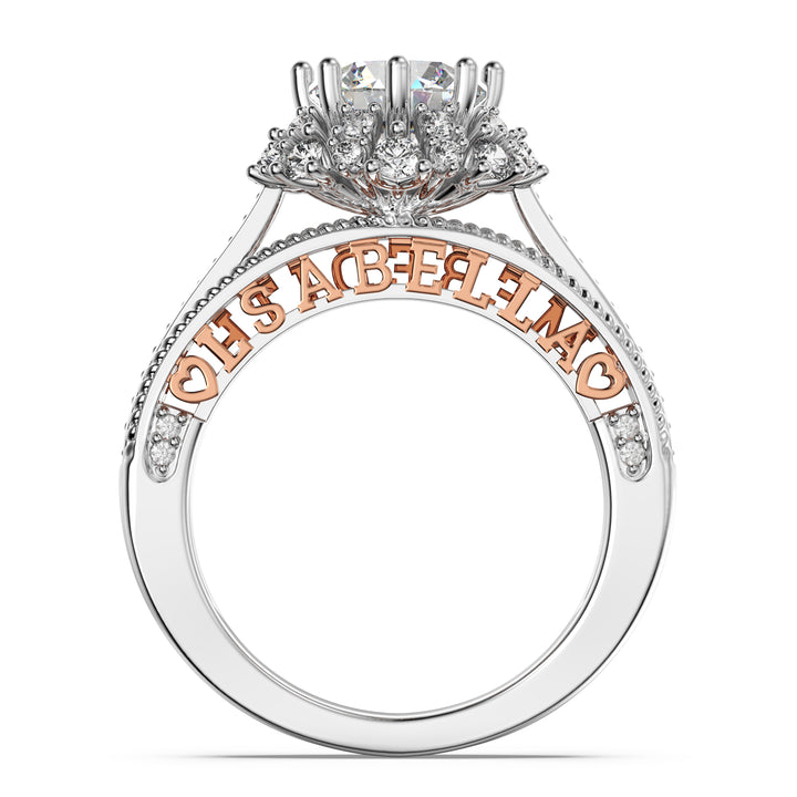 Custom 3D Silver Moissanite Ring