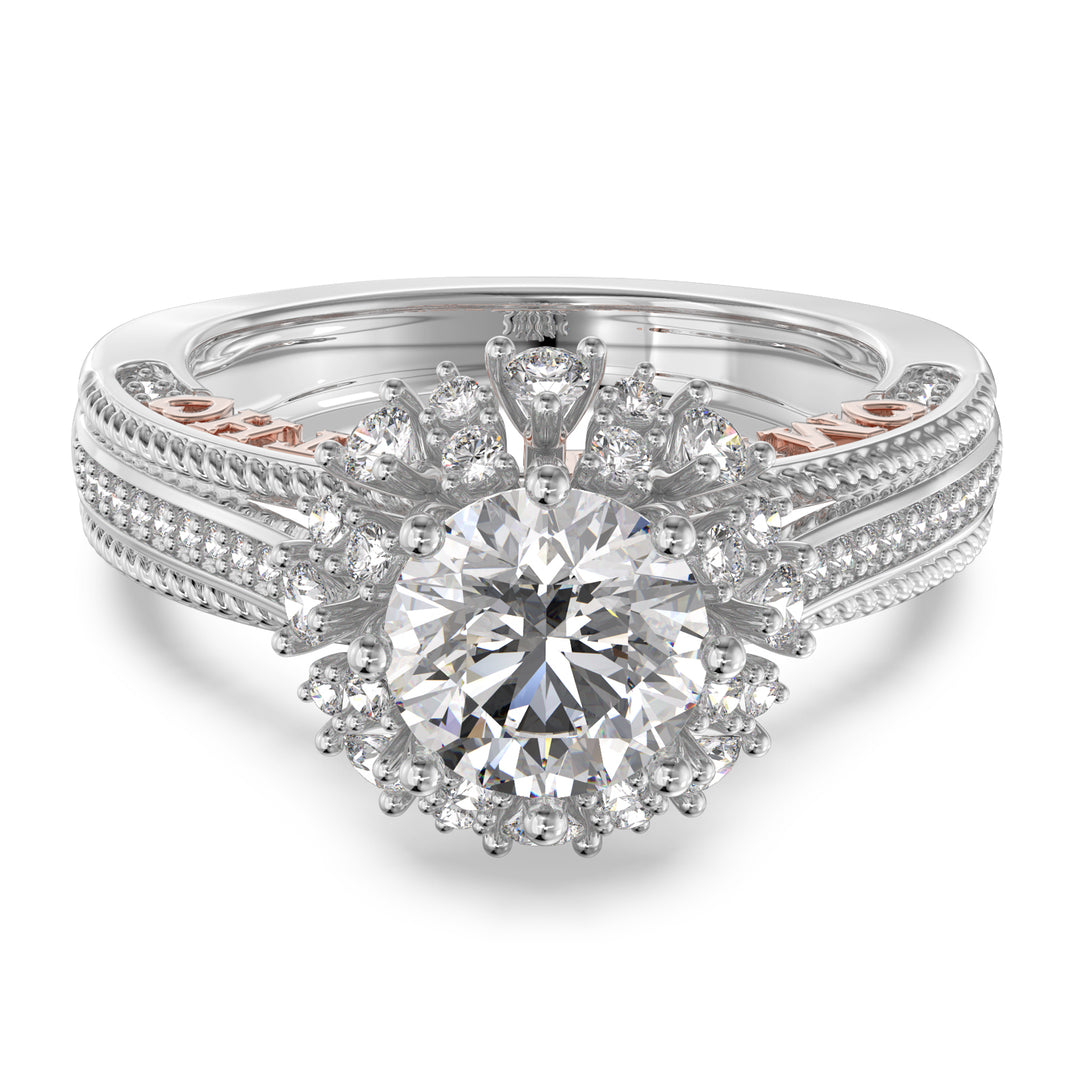 Custom 3D Silver Moissanite Ring