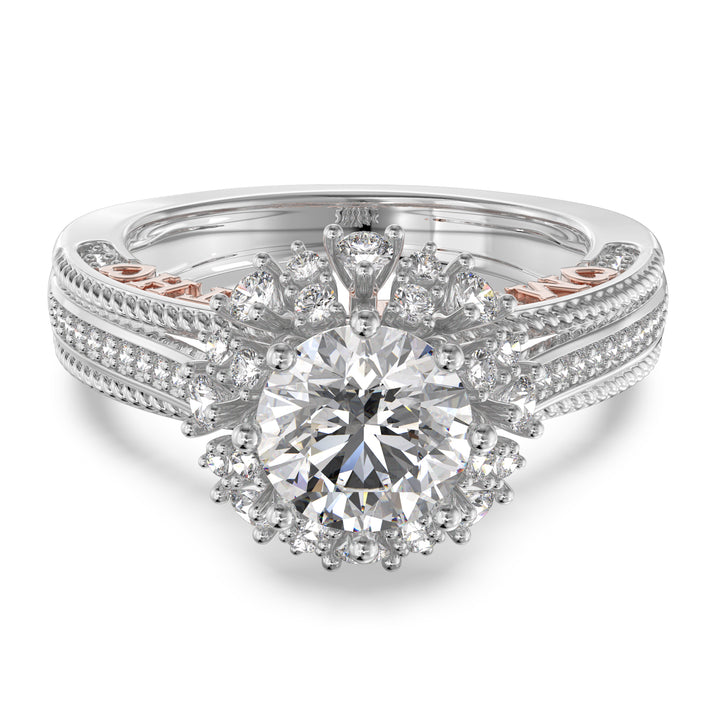 Custom 3D Silver Moissanite Ring