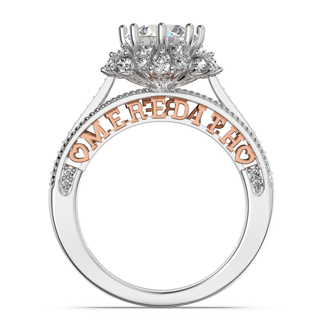 Custom 3D Silver Moissanite Ring