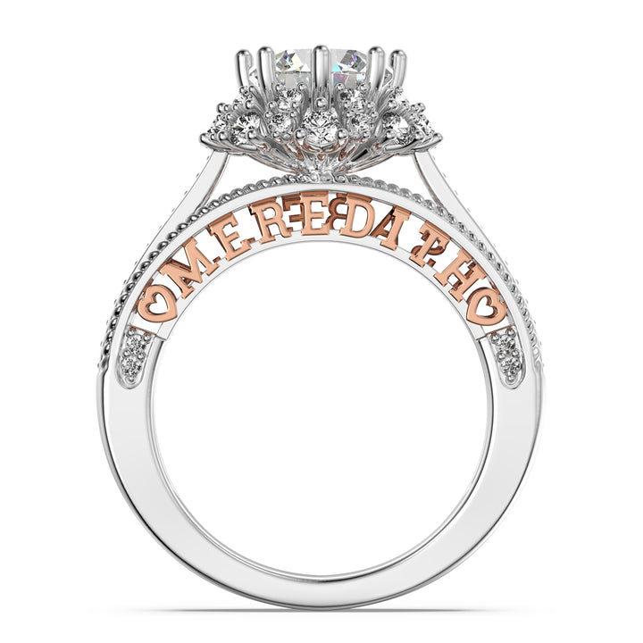 Custom 3D Silver Moissanite Ring