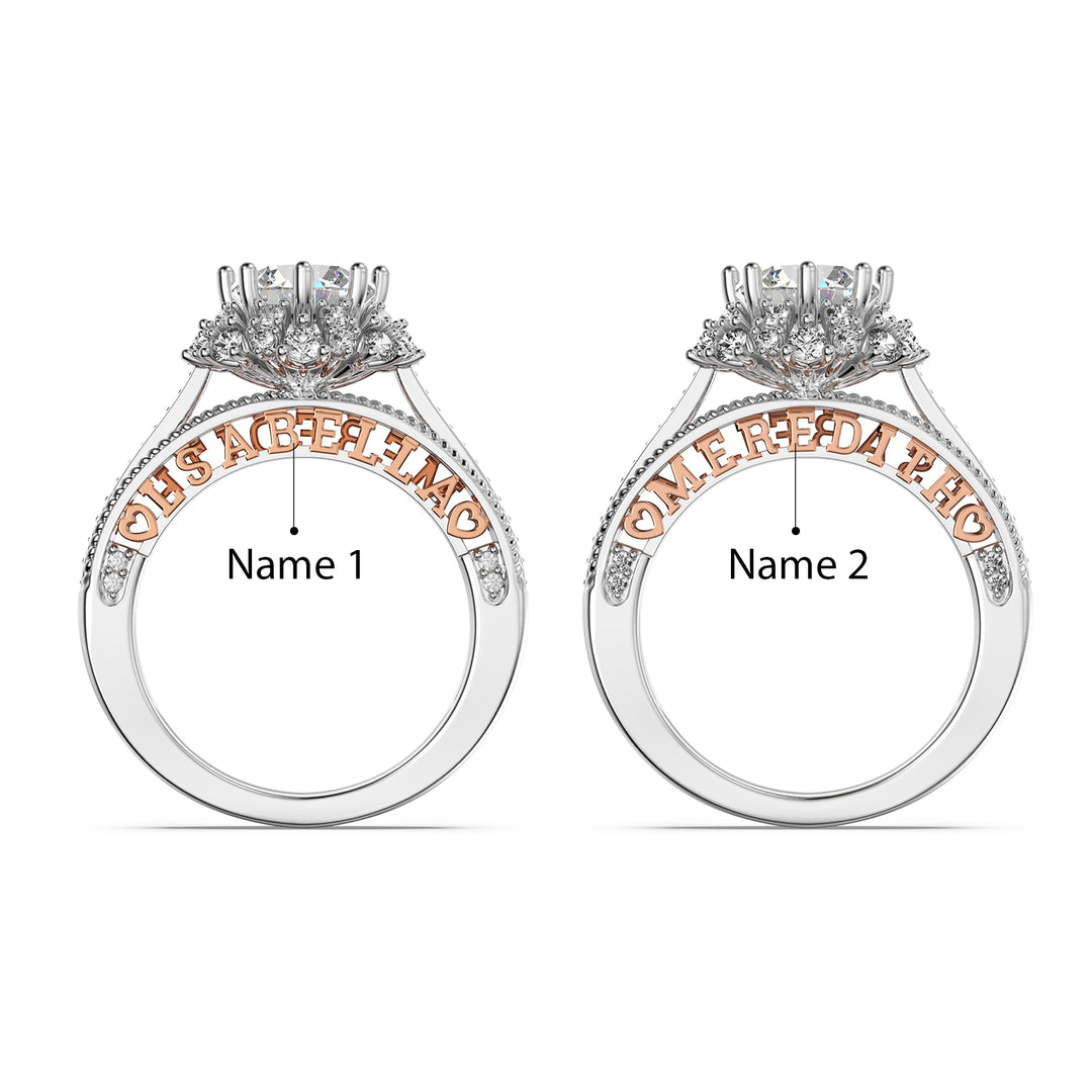 Custom 3D Silver Moissanite Ring